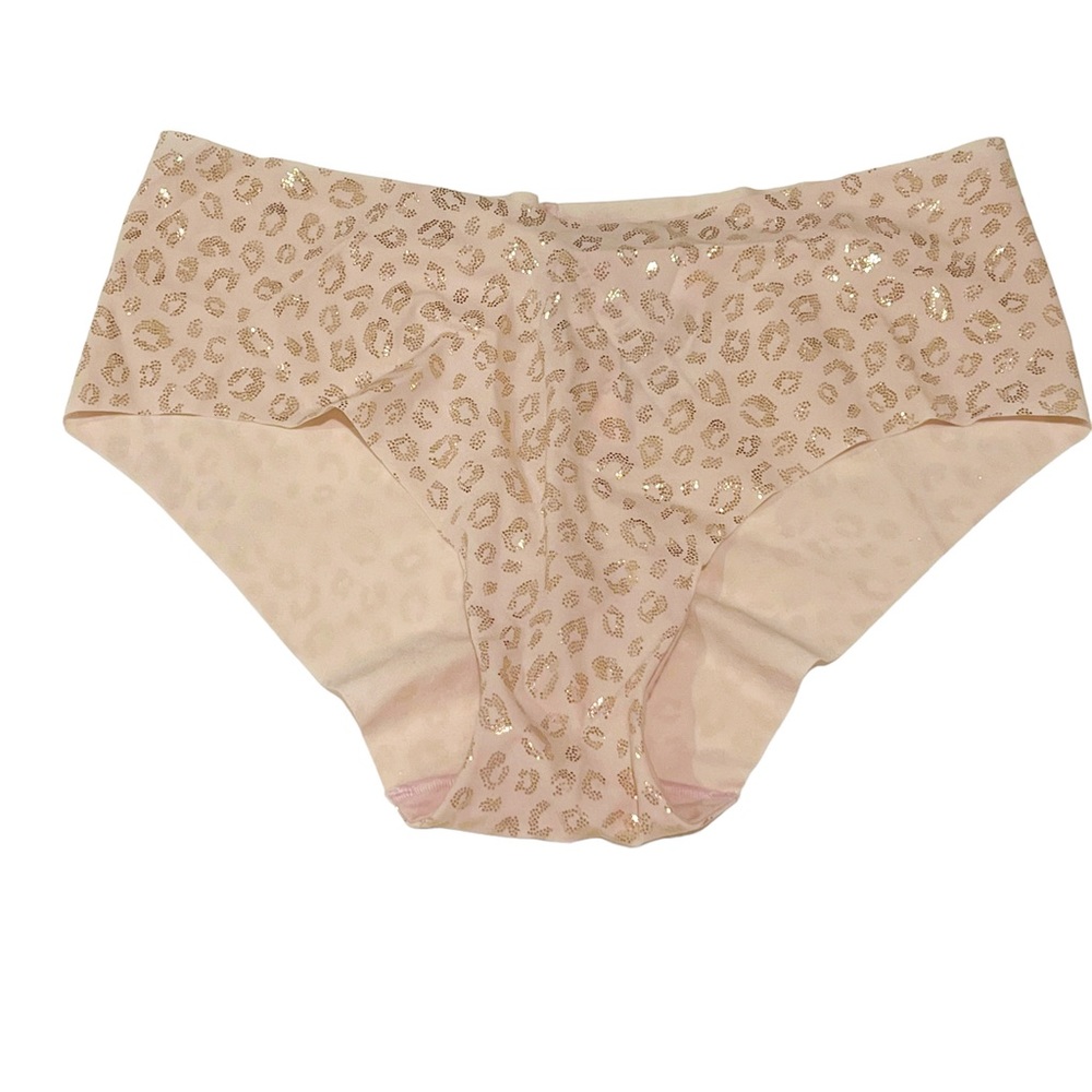 Victoria’s Secret Baby Pink Leopard Print Hipster Seamless Panty Medium New